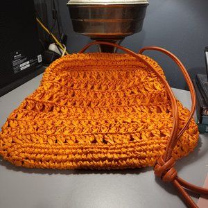 Nordstrom orange wicker bag